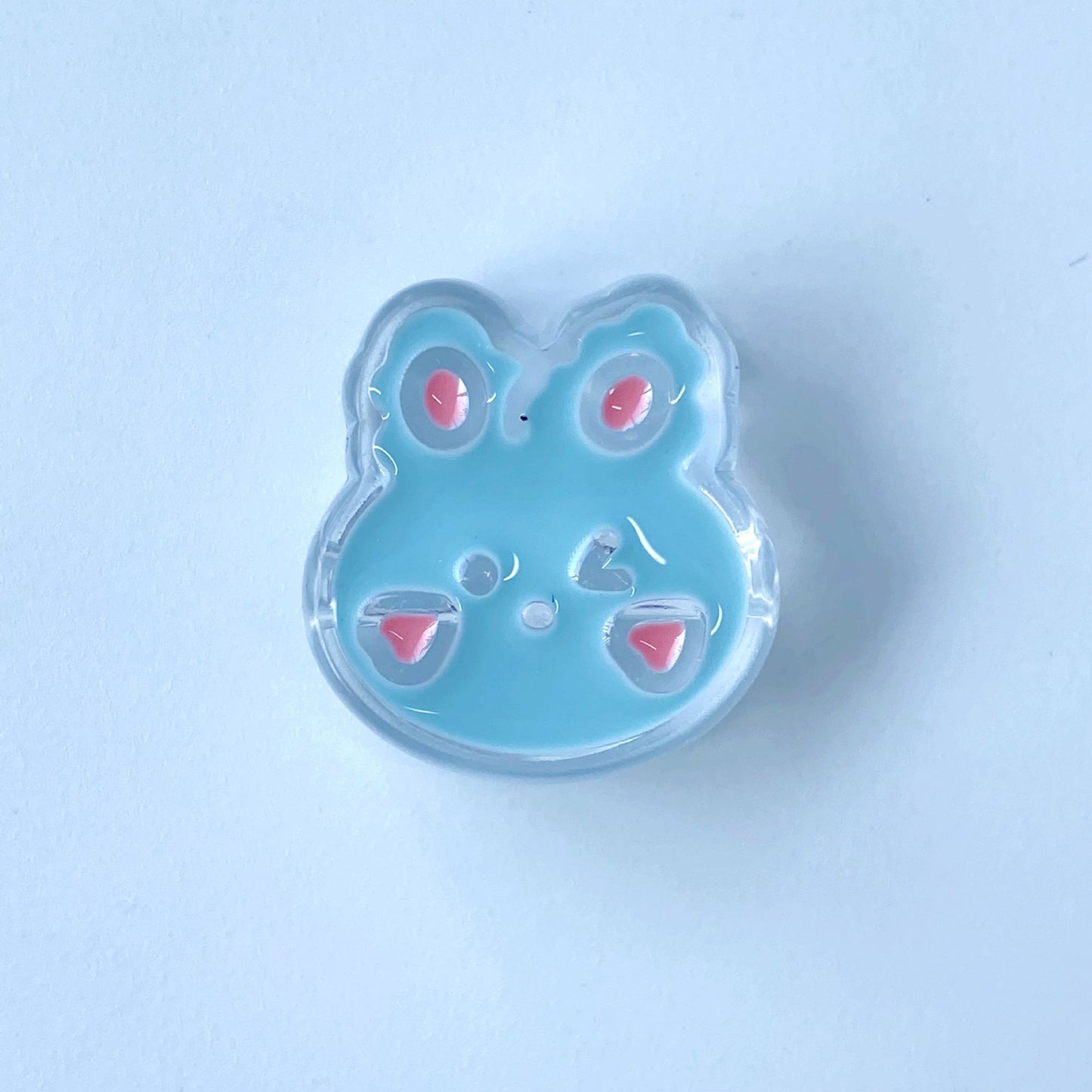Painted Rabbit Acrylic Beads 24mm Transparent Pastel Colors 100pcs 12