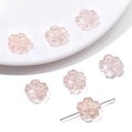 Transparent Cherry Blossom Glass Beads 14mm Gradient Pink Blue 10pcs 6