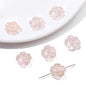Transparent Cherry Blossom Glass Beads 14mm Gradient Pink Blue 10pcs 6