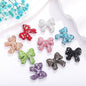 Rhinestone Bow Clay Beads 28mm Colorful Sparkle 5pcs 14