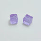 Lampwork Glass Beads Cube 12mm Glow In The Dark Floral Filled 20pcs 10