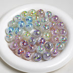 Luminous Fireworks Pattern Resin Beads 15mm Round 10pcs 4