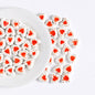 Fresh Floral Heart Ceramic Beads 15mm Hand Painted 5pcs 5