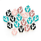 Silicone Focal Beads Pacifier Chain Open Hands Cross Design 20pcs 2