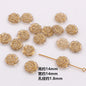 Vintage Baroque Flower Acrylic Beads Gilded Transparent 10pcs 14