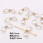 Vintage Baroque Flower Acrylic Beads Gilded Transparent 10pcs 20