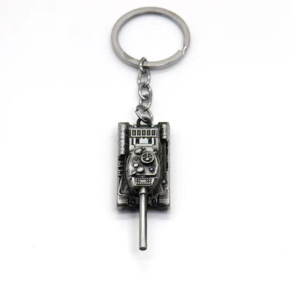 Vintage Alloy Tank Keychain Military Style Antique Finish 6