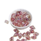 Plating Lace Rhombus Resin Beads 18mm Glossy Color Mixed 5pcs 5