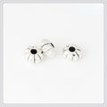 Alloy Flat Pumpkin Spacer Beads 5-7mm Striped Tibetan Style 100pcs 6