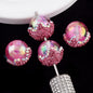 Embellished Bubblegum Beads 20mm Crown Claw Rhinestone Cloud Glossy 6pcs 9