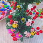 Silicone Focal Beads Small Bees Smiling Faces With Text Bee Mine 20pcs 4