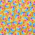Flat Clay Beads 9mm Colorful Orange Slice Polymer 100pcs