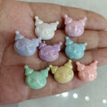 UV Plating Angry My Melody Acrylic Beads 16mm Pastel Rainbow 100pcs