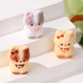 Glossy 3D Kitten Resin Beads 24-27mm Adorable Pastel 10pcs