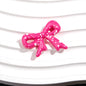 Splashed Ink Pattern Bow Acrylic Beads 29mm Colorful 20pcs 10