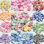 Cartoon Pattern Clay Beads 10mm Multicolor Polymer 200pcs