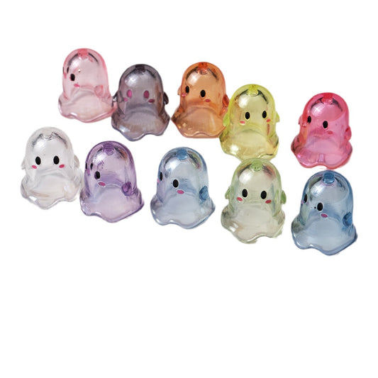 Transparent Ghost Acrylic Beads 17mm Pastel Colors 50pcs 2