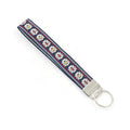 Bohemian Style Wristlet Keychain Antique Silver Polyester 2pcs 17cm 6