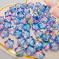 Czech Glass Beads Star 8mm Perforated Multicolor 10pcs 8