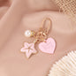 Alloy Starfish Keychain Metal Pastel Shell and Pearl Charm 8