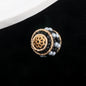 Vintage Nepal 15mm Rhinestone Beads Artificial Pearl Embedded 6pcs 6