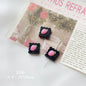Silicone Focal Beads Sassy Barbie Style Baking Painted Alloy Black Pink 23