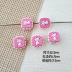 Star Shaped Metal Beads Adorable Painted Animals Glossy Alloy 10pcs 16