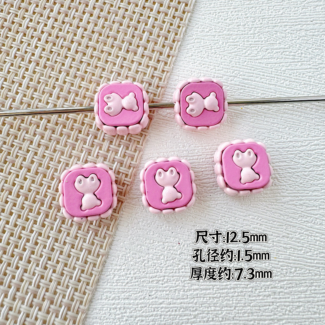 Star Shaped Metal Beads Adorable Painted Animals Glossy Alloy 10pcs 16