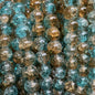 Crackle Glass Beads Round 8mm Dual Color Explosion 10 Strands 21