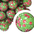 Rhinestone Bubblegum Beads 10-22mm Christmas Red Green Dotted 5pcs