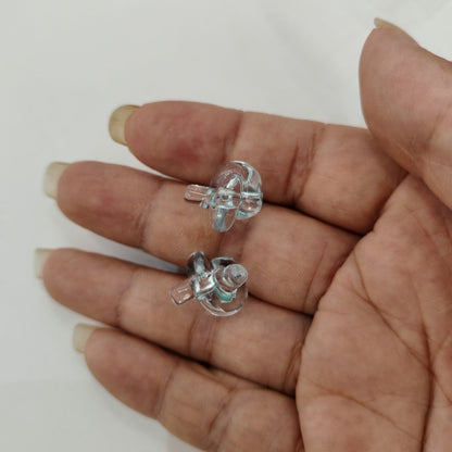 Clear Knot Acrylic Beads 18mm Translucent Glossy 100pcs 3