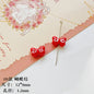 Christmas Painted Alloy Metal Beads Bright Red Glossy White 10pcs 12