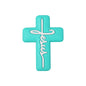Silicone Focal Beads Jesus Cross Black White Script Text 20pcs 5