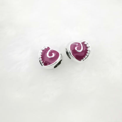 Heart Enamel CCB Plastic Acrylic Beads 12mm Colorful Mixed 50pcs 9