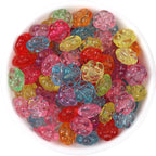 Transparent Flower Heart Four-Leaf Clover Acrylic Beads 10-12.5mm 50pcs 6