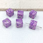 Colorful Leopard Print Acrylic Square Beads 14mm 50pcs 11