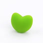 Heart Shaped Silicone Beads 21x30mm Soft Matte Finish 20pcs 14