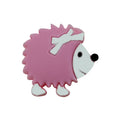 Silicone Focal Beads Hedgehog Side Profile Wearing Bow 20pcs 5