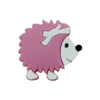 Silicone Focal Beads Hedgehog Side Profile Wearing Bow 20pcs 5