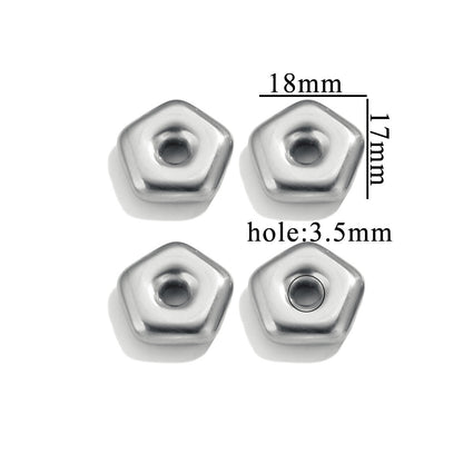 Stainless Steel Geometric Spacer Beads 5pcs 20