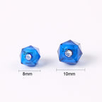 Faceted Acrylic Sago Beads 8-10mm Glossy Translucent 100pcs 2