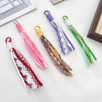 Braided Boho Lace Tassel Crochet Keychain Polyester 19cm 4pcs 2