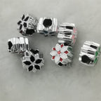 Dual Color Flower Acrylic Beads 12mm Enamel Finish 50pcs 4