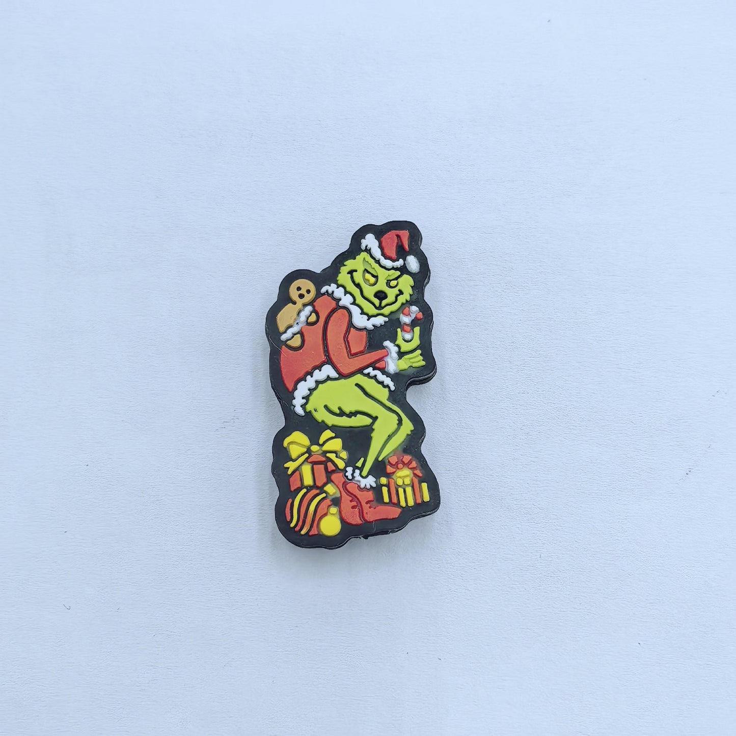 Silicone Focal Beads Christmas Grinch Poses and Text 20pcs 9