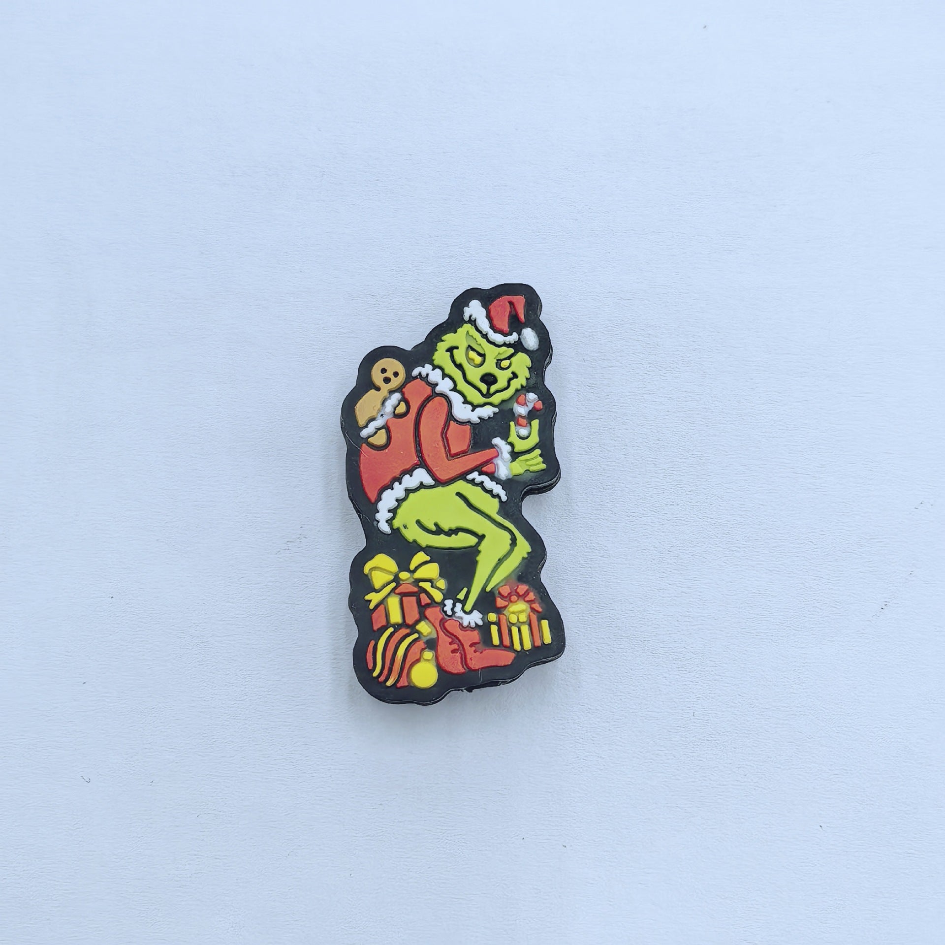 Silicone Focal Beads Christmas Grinch Poses and Text 20pcs 9