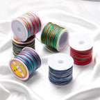 Nylon Rainbow Variegated Beading Thread 0.8mm Diameter 60m Spool 4