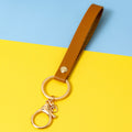PU Leather Wristlet Keychain with Golden Clasp Multiple Colors 6