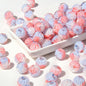 Premium Painted Acrylic Beads 14mm Brushwork Multi Color 5pcs 12