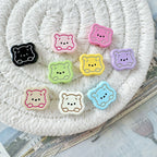 Bear Metal Beads 13mm Glossy Painted Alloy 10pcs