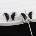 Butterfly Rhinestone Beads 28mm Colorful Silver Alloy 10pcs 6